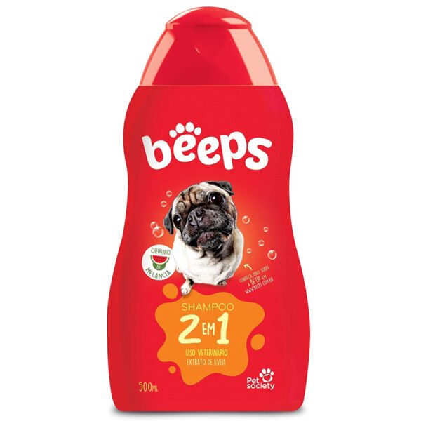Beeps Shampoo 2 em 1 Pelos Curtos 500ml Beeps para Cães, Pet Society