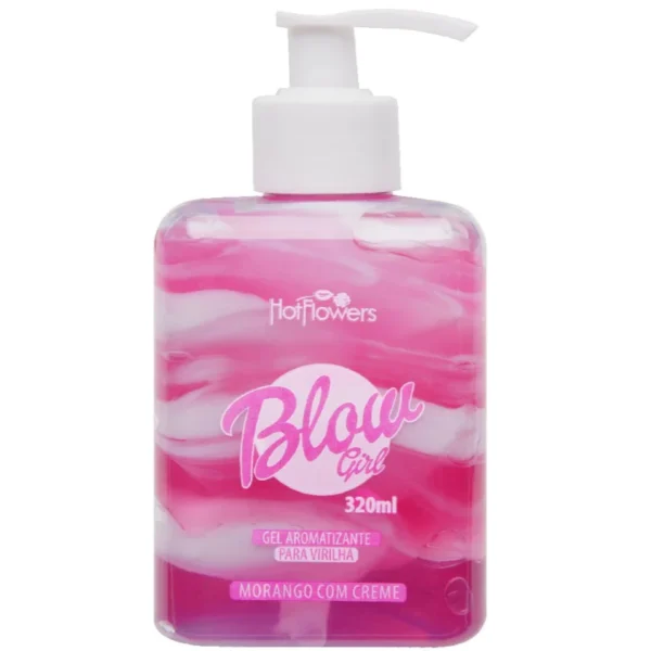 Blow Girl Gel Creme Aromatizante Beijável Para Saúde e Cuidado Vaginal Feminina 320ml Hot Flowers