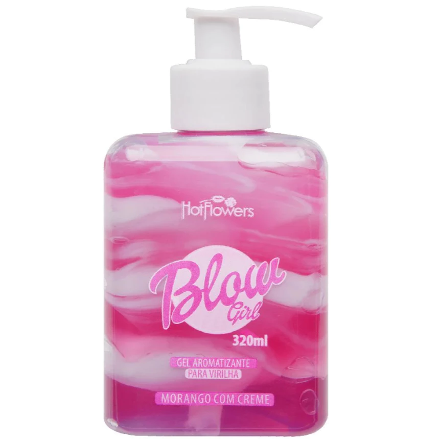 Blow Girl Gel Creme Aromatizante Beijável Para Saúde e Cuidado Vaginal Feminina 320ml Hot Flowers