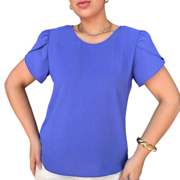Blusa Megan Tecido Duna Com Manga Tulipa