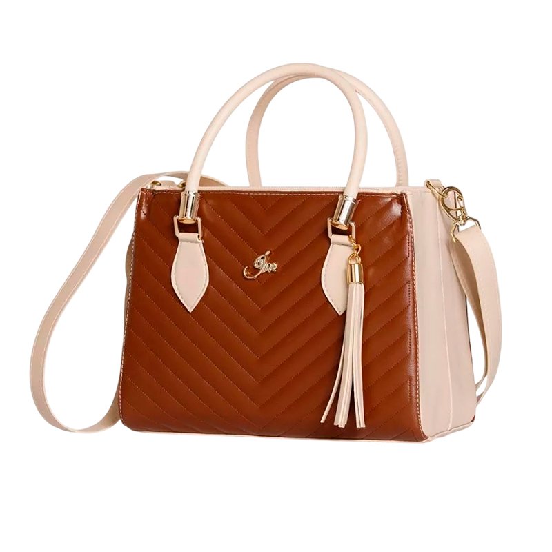 Bolsa Feminina Bicolor Transversal e de Mão Duas Cores Immateriale