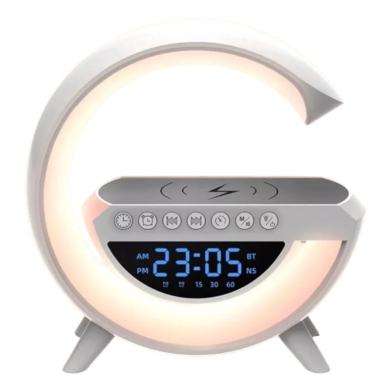 Caixinha de Som G-speaker Smart Carregador Indução Altofalante Bluetooth Android e IOS Luminaria