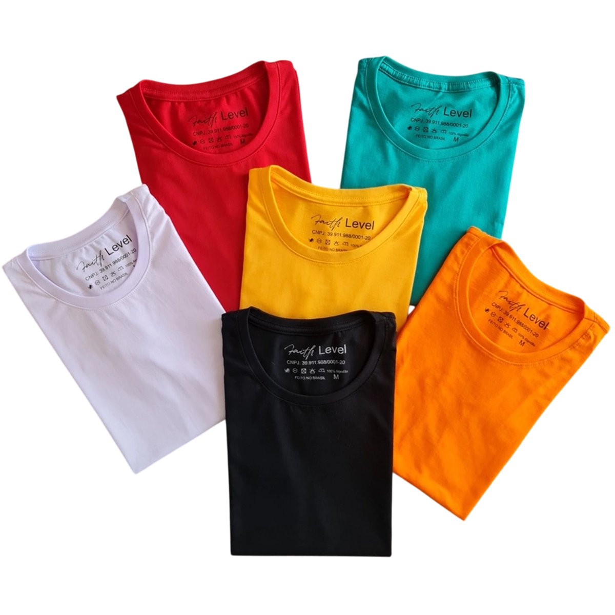 Camiseta Feminina Blusa T Shirt Algodão Gola Redonda Básica Lisa