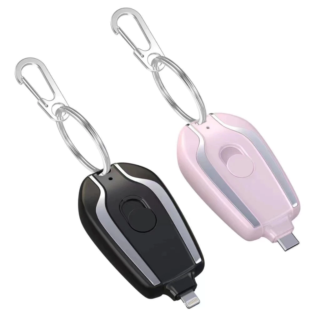 Carregador de Celular de Emergência Portátil Chaveiro 1500 MAh para Iphone ou Android