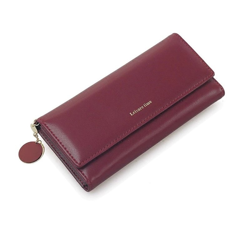 Carteira Comprida Multiuso Feminina / Porta-Cartão com Fivela / Bolsa Fashion para Mulheres
