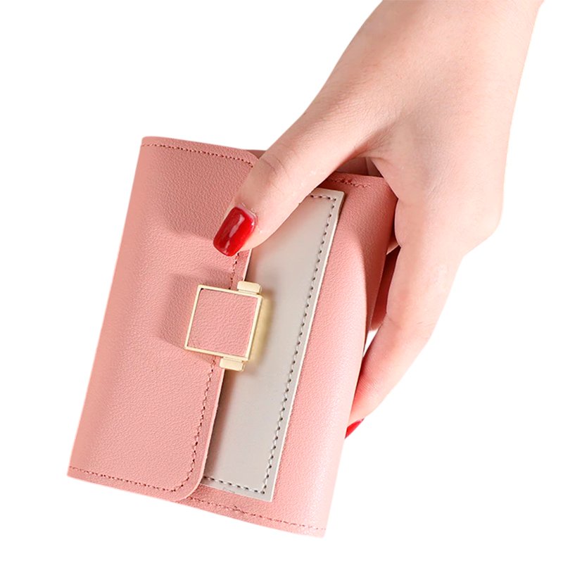 Carteira Feminina 2024 Versão Trendy Mini Coin Purse Cute Short para Estudantes Novo Estilo
