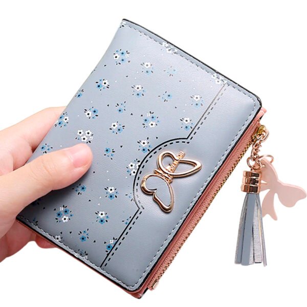 Carteira curta pequena bolsa de moedas 2024 novo estilo moda Multi-cartão fivela zíper carteira feminina