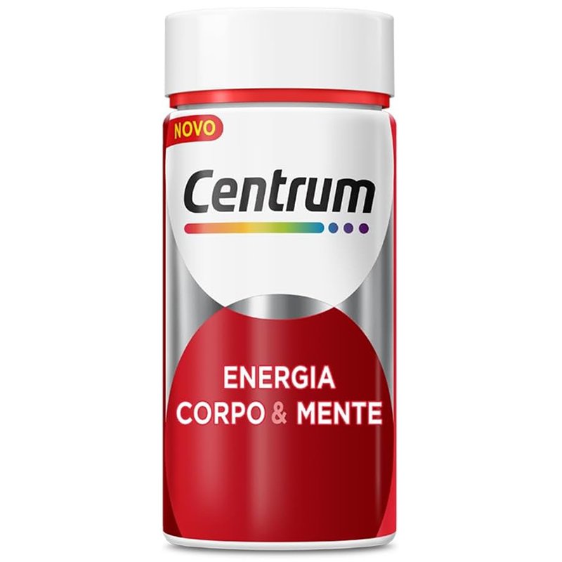 Centrum Suplemento Multivitamínico Energia Corpo e Mente, com Cafeína, Vitamina B12, Vitamina B6 e Magnésio, 60 Cápsulas