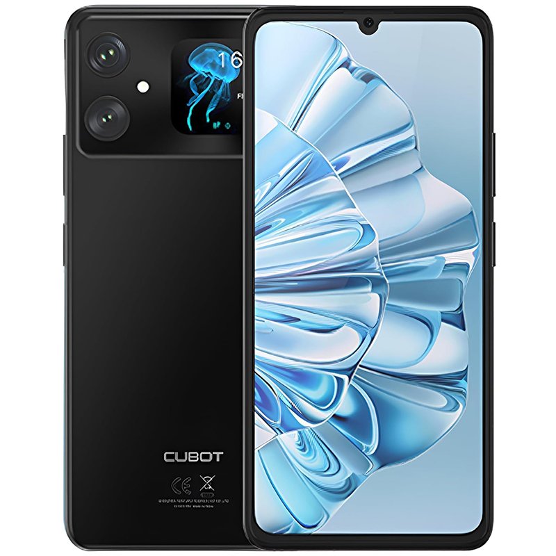 Cubot A20, Smartphone Android 14, 4GB RAM, 128GB, Câmera 48MP, Tela Grande (Preto)
