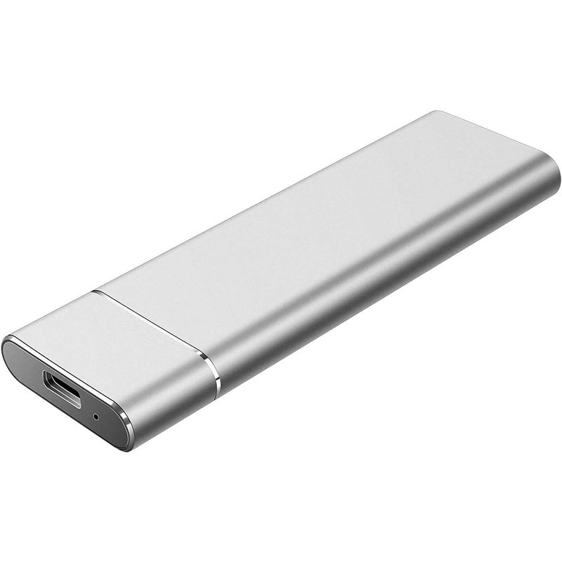Disco Rígido HD Externo de 1 TB, Disco Rígido Portátil Externo Tipo C/USB 3.1 HDD para Mac Laptop PC (1 TB, Prata)