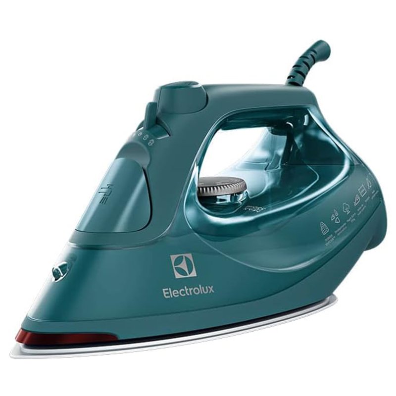 Ferro de Passar Seco e Vapor Electrolux Antiaderente Base Cerâmica Vapor Vertical Extra 1200W Verde Escuro (ESI80) 127V