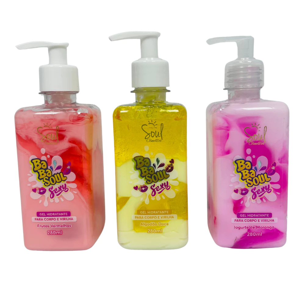 Gel Hidratante Corporal Virilha Beijável Babasoul Soul Cosméticos 280ml