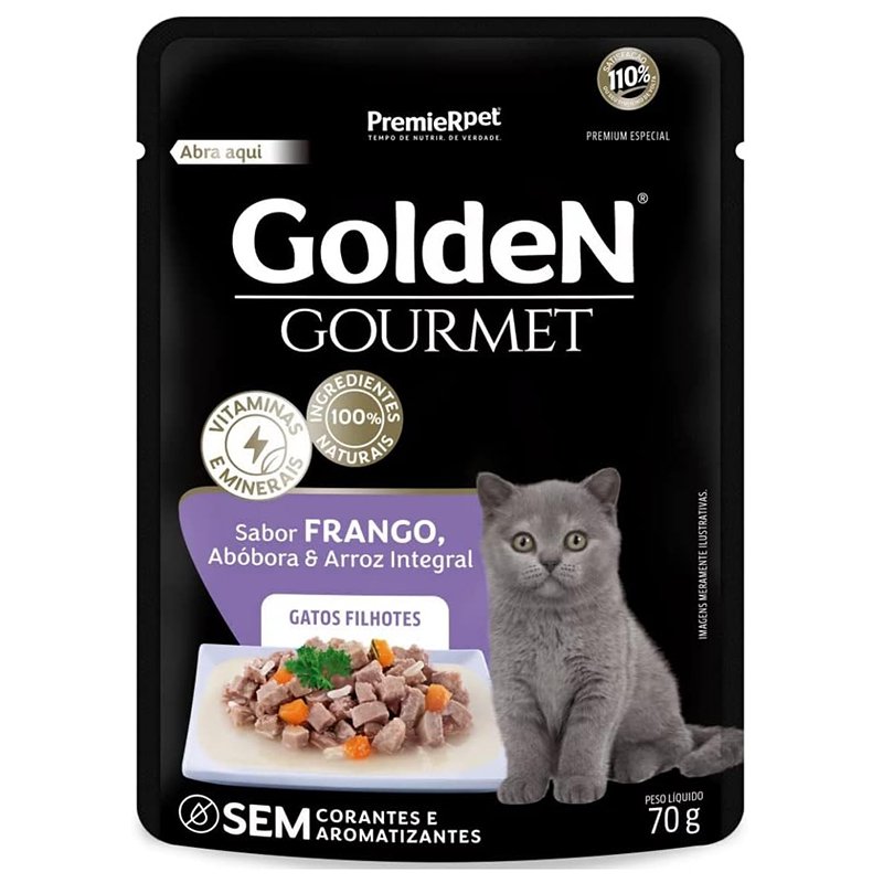 GoldeN Gourmet Gatos Filhotes sabor Frango 70g