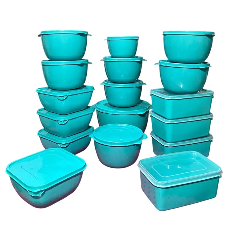 Kit 15 Potes de Plásticos ou Opção de Kit de 17 Potes