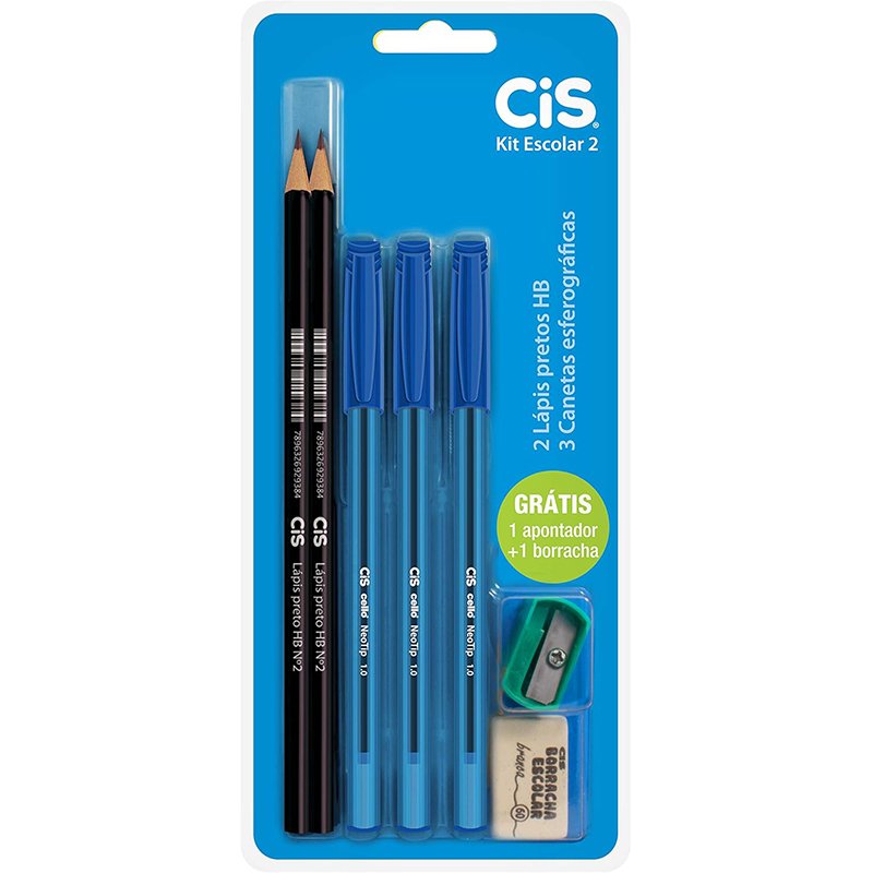 Kit Escolar, CIS, Kit 02/7 46.3701, Multicor, Pacote de 7