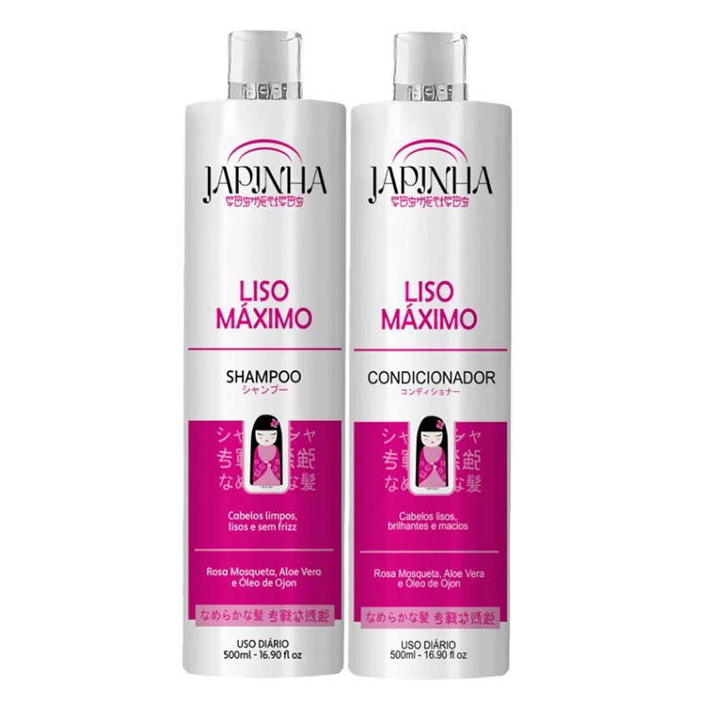 Kit – Japinha – Shampoo + Condicionador – Liso Máximo 500ml