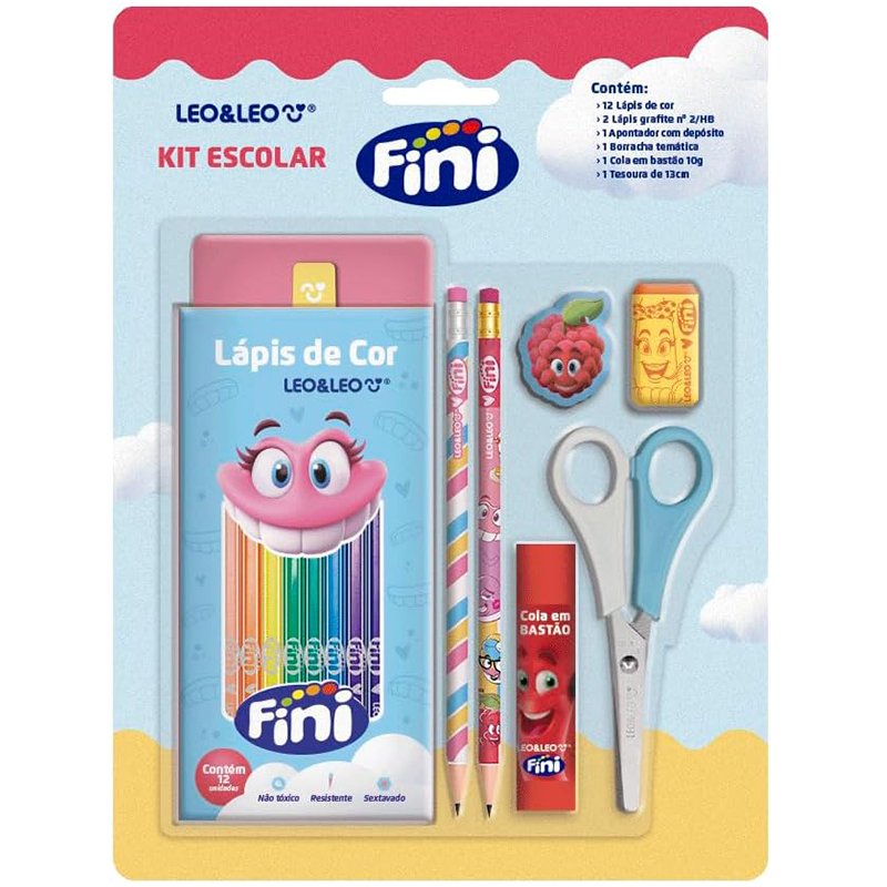 Kit Lápis de Cor 12 Cores Fini – Leo&Leo