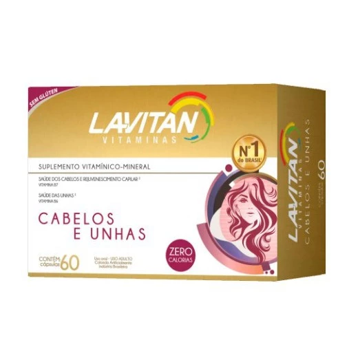 Lavitan Hair Cabelos E Unha Cimed 60 Cápsulas com Biotina