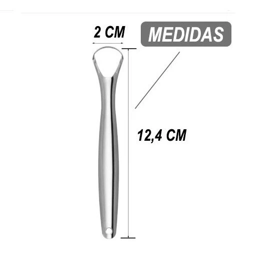Limpador Raspador De Língua Em Aço Inox Acaba Higiene Bucal Envio Imediato