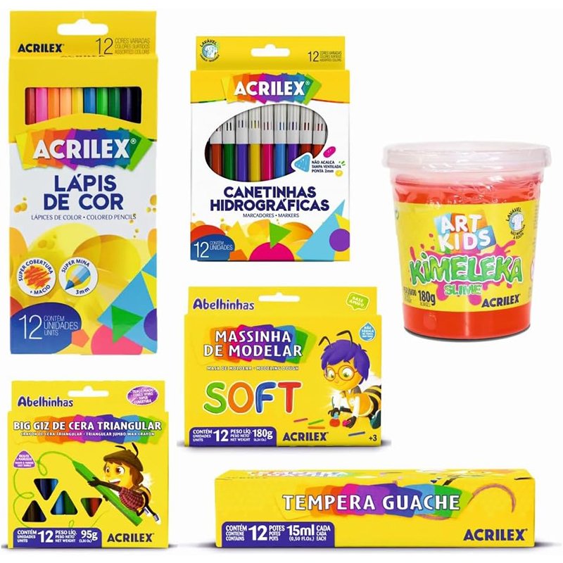 Melhor Kit Material Escolar Volta Às Aulas 5 Peças