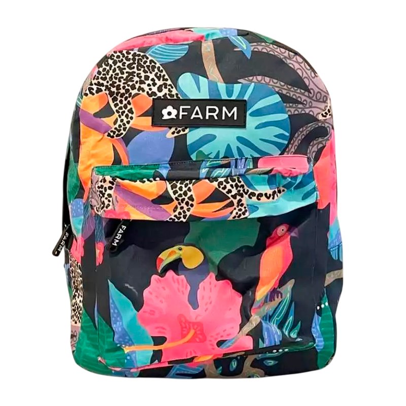 Mochila Estampada Escolar e para Viagem Grande Universitária Farm Alça Com Regulagem Envio Imediato