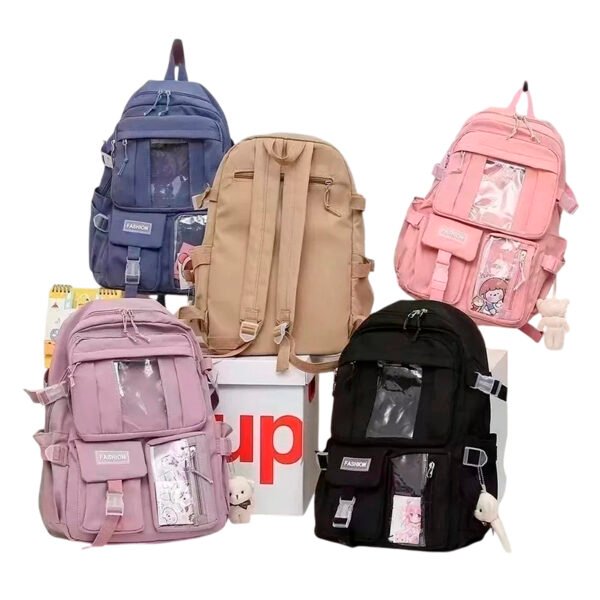 Mochila Feminina Escolar Passeio Coreano Grande Capacidade Sem Chaveiro Impermeável fang