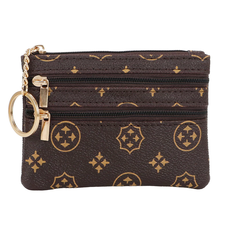 Bolsa de Moedas Feminina Pequena Mini Curto Zíper
