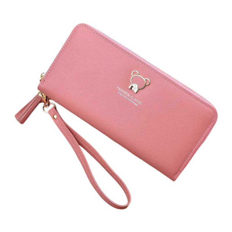 Nova Carteira Longa Feminina Coreana Porta-Moedas Bolsa Multifuncional Portátil para Celular para Senhora