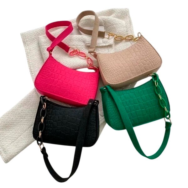 Novo estilo coreano moda criativa pequena bolsa quadrada de lã de fibra para mulheres