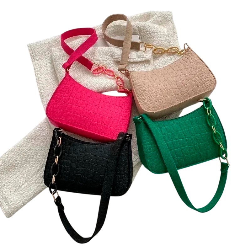 Pequena Bolsa Quadrada Novo Estilo Coreano Moda Criativa de Lã de Fibra para Mulheres