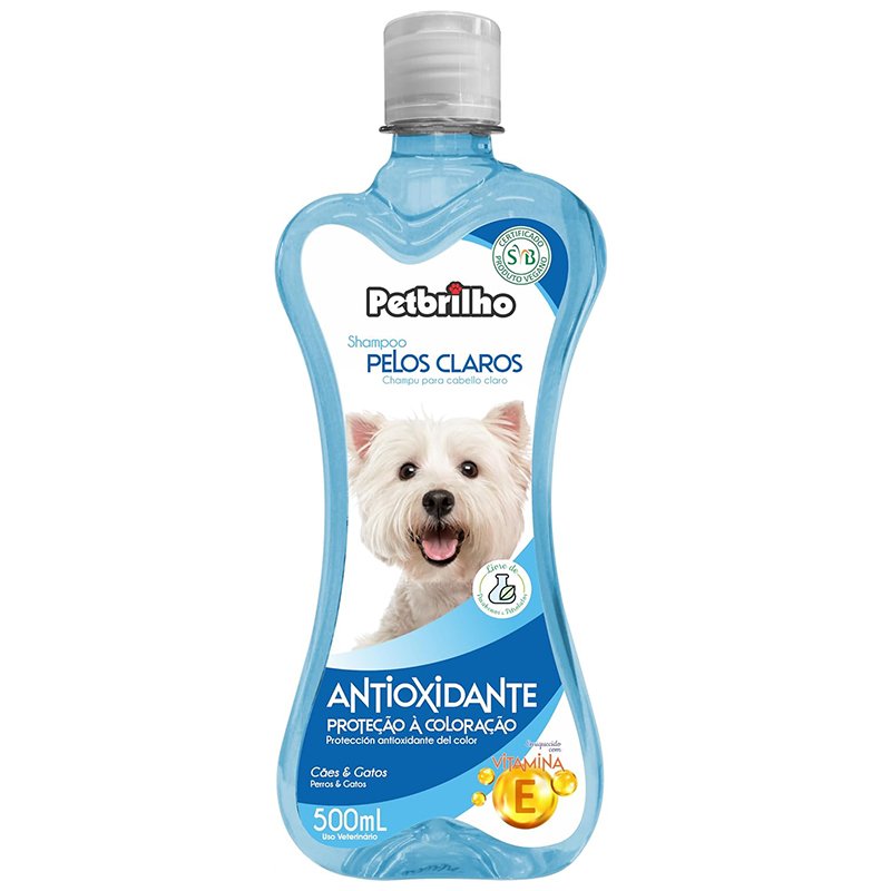 Petbrilho Shampoo Para Cães De Pelos Claros 500 ml