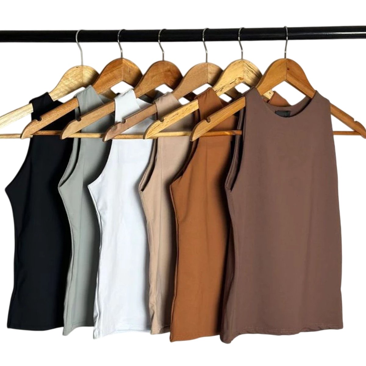 Regata Blusinha Feminina Suplex Duplo Básica Moda Blogueira Tendência