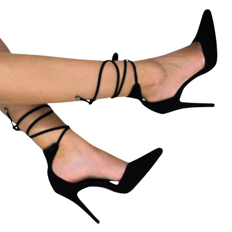 Sapato Feminino Scarpim Festa Salto Alto Preto Chique