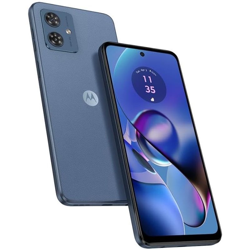Smartphone Motorola Moto g54 5G – 256GB 16GB (8GB RAM+8GB Ram Boost) AI Camera 50MP Tela FHD 5000 mAh NFC – Azul Vegan Leather
