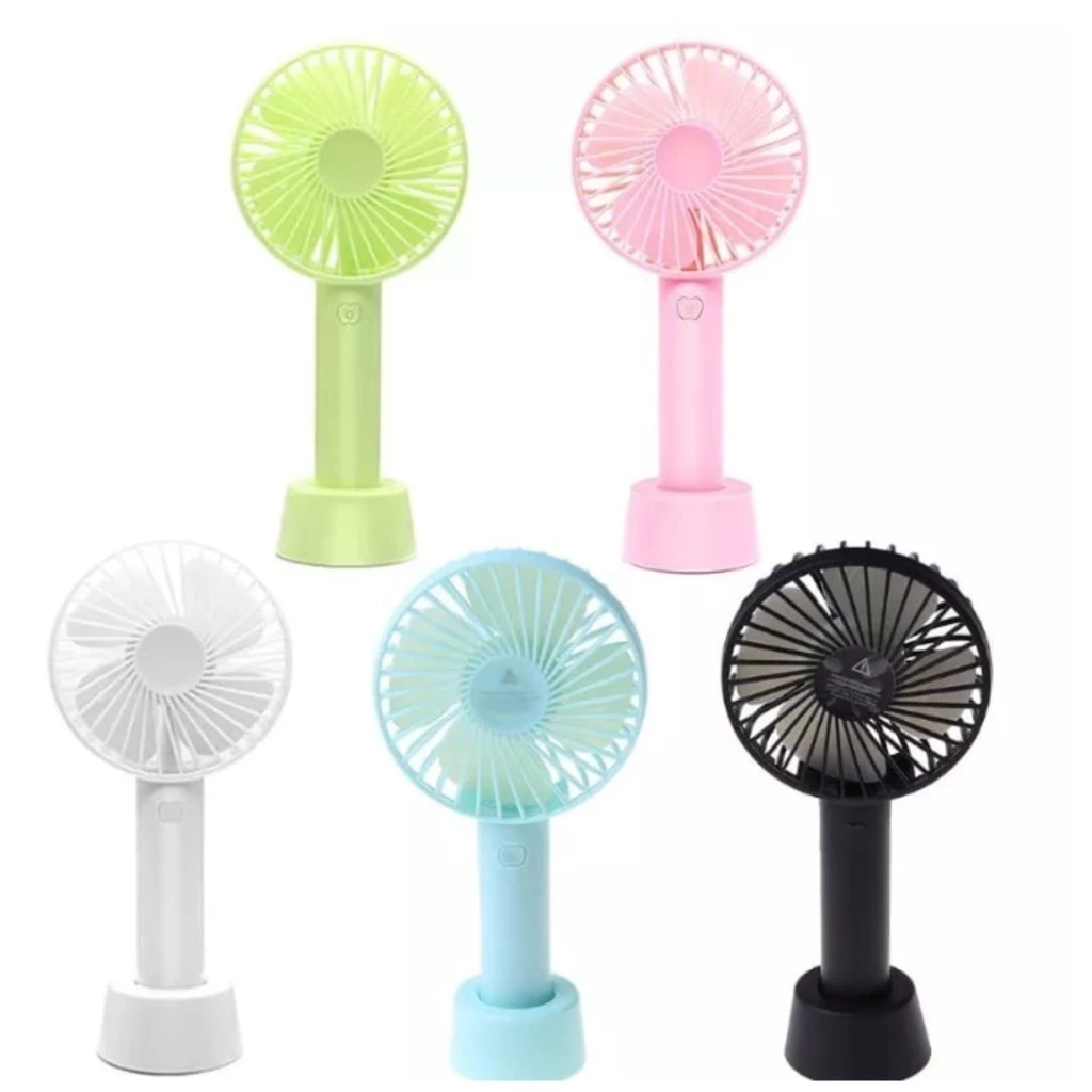 Ventilador Portátil Mini De Mão Mesa Recarregável Usb Led com cabo