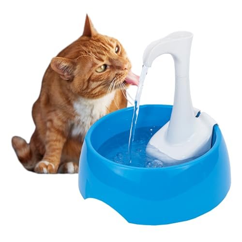 Fonte Bebedouro de água AQUA FIRST USB para Gatos e Cães Bivolt, Bebedouro para Animais de Estimação – Design Ergonômico, Portátil, Bivolt – 1,2L de Capacidade – Azul – AMICUS