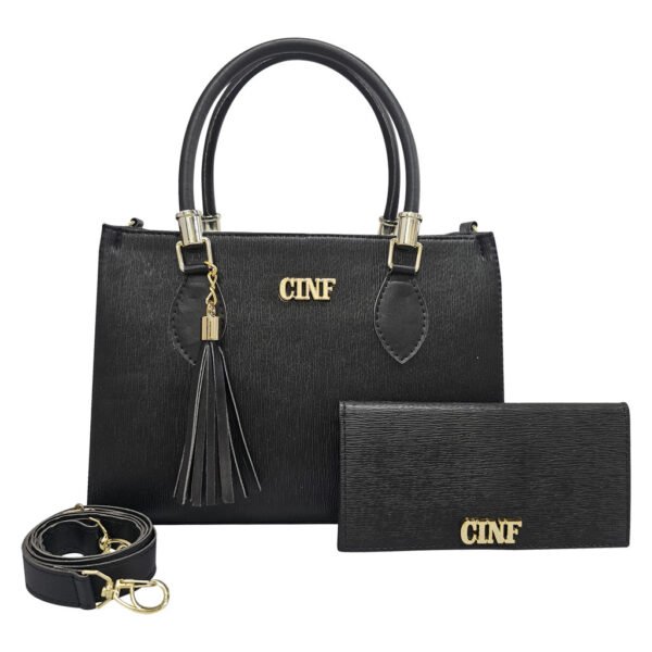 Bolsa De Ombro Transversal De Mão + Carteira Kit Com 2 Peças