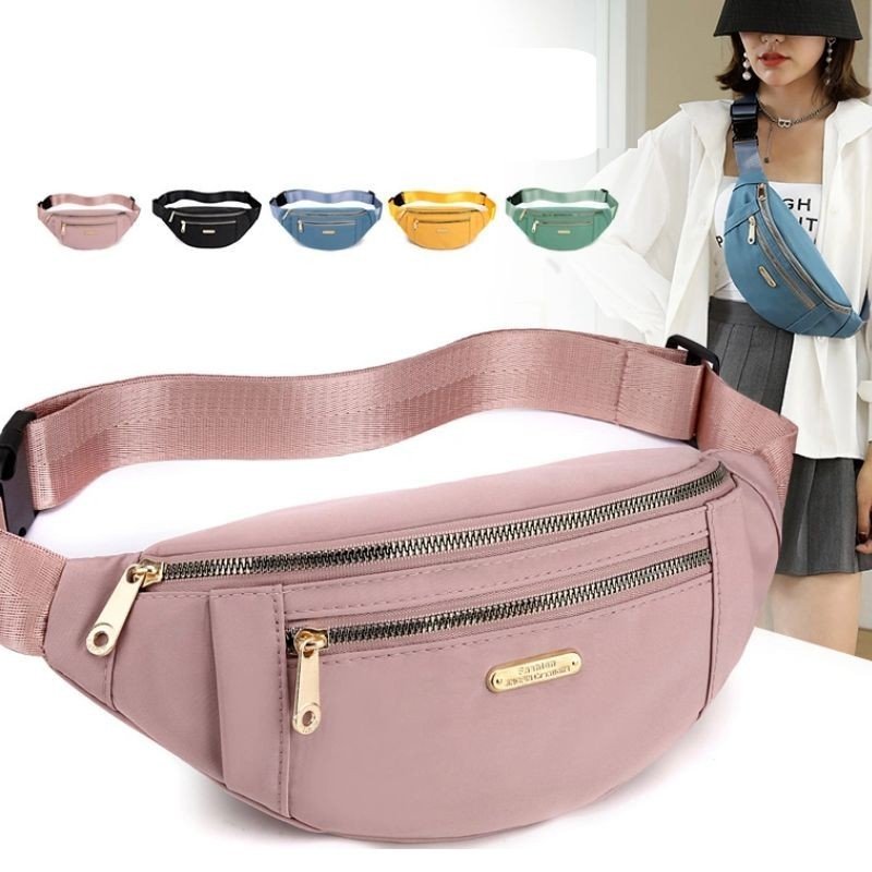 Bolsa Para O Peito Da Cintura Feminina Mensageiro De Lona De Corpo Cruzado Estilo Coreano D’água