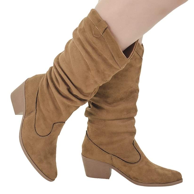 Bota Country Enrrugada Texana Cano Médio da Moda Bico Fino Expo Rodeio