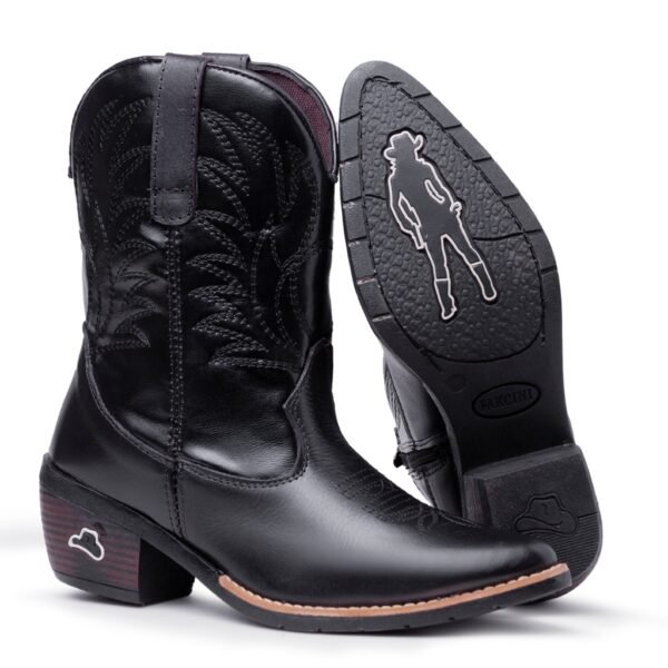 Bota Feminina Western Texana Country Em Couro Lançamento Impacto Country