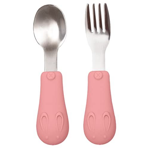 Buba Kit Talheres Cabo Em Silicone Rosa