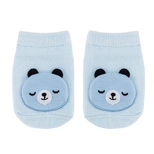 Buba Meia Antiderrapante Com Aplique Urso Azul – PP