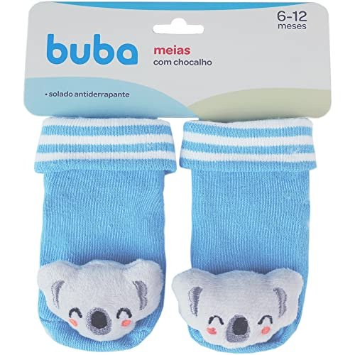 Meias Antiderrapantes Com Chocalho Coala, Modelo: 14484, Cor: Colorido BUBA