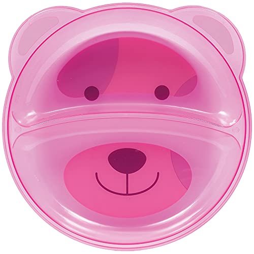 Buba Prato Ursinho Com Divisória Rosa
