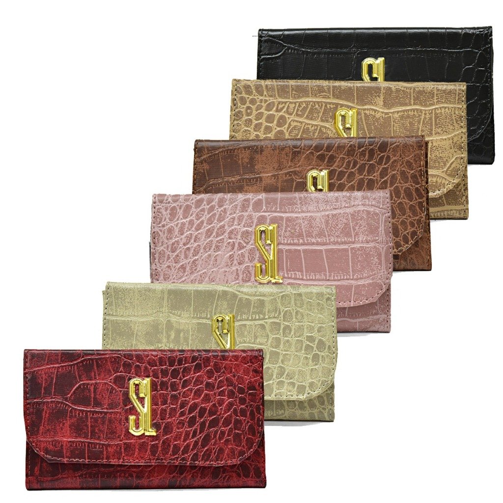 Carteira Feminina Croco – Feita à Mão em Couro Ecológico