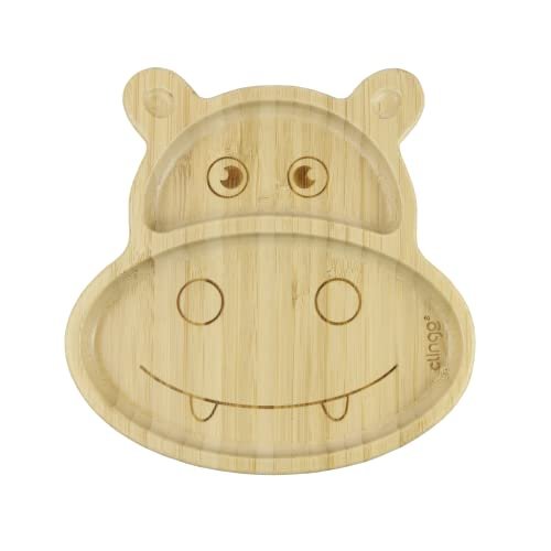 Clingo Prato De Bambu Hipopotamo Com Ventosa