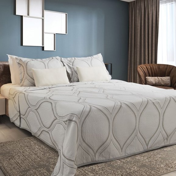 Colcha de Cama Casal Montblanc Cobre Leito 2,30 x 2,60M Estampadas Face Luxo Algodão Suave Leve