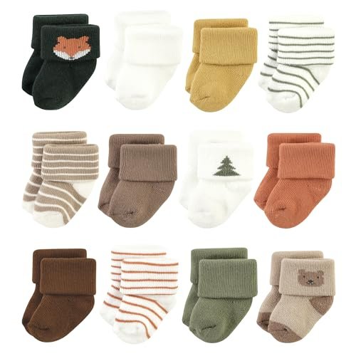 Hudson Baby Meias De Algodão Para Bebês Meninas Recém-Nascidas E Felpudas, Urso De Colheita, 6-12 Meses