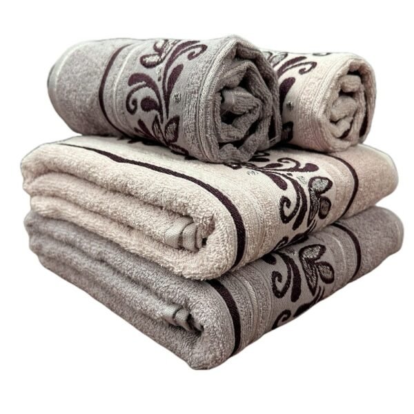 Jogo de Banho Karsten 4 peças Softmax Jacquard Macio Textura