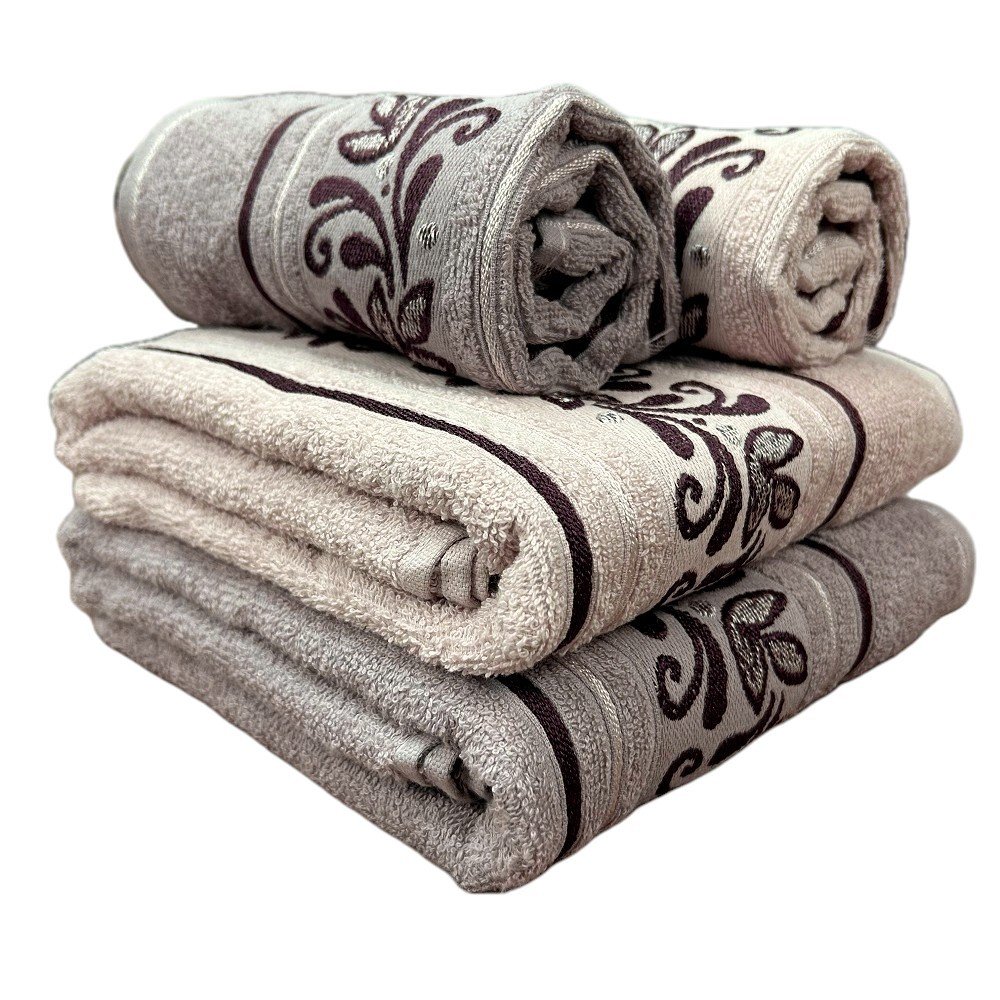 Jogo de Banho Karsten 4 Peças Softmax Jacquard Macio Textura